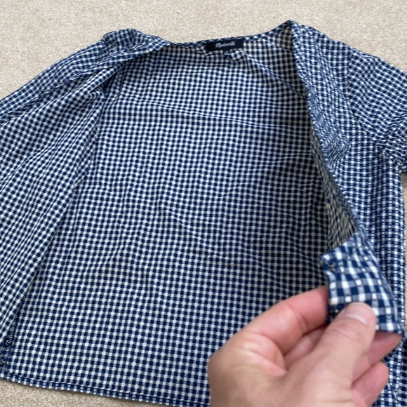 Madewell wrap 3/4 length sleeve blouse - Picture 2 of 6